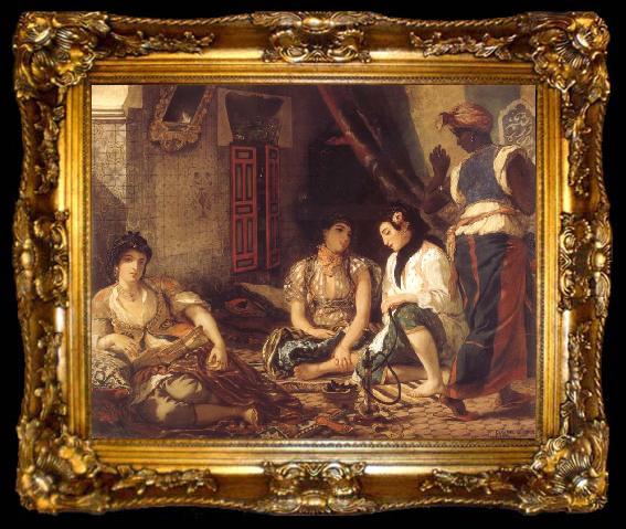 framed  Eugene Delacroix Algerian Women in their Apartments, ta009-2